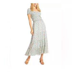 Floral Green Dress- BB DAKOTA
Joie de Vivre Floral Smocked Midi Dress